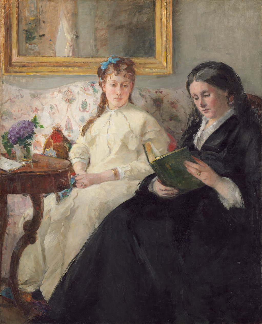 Sanatçının Annesi ve Kızkardeşi by Berthe Morisot