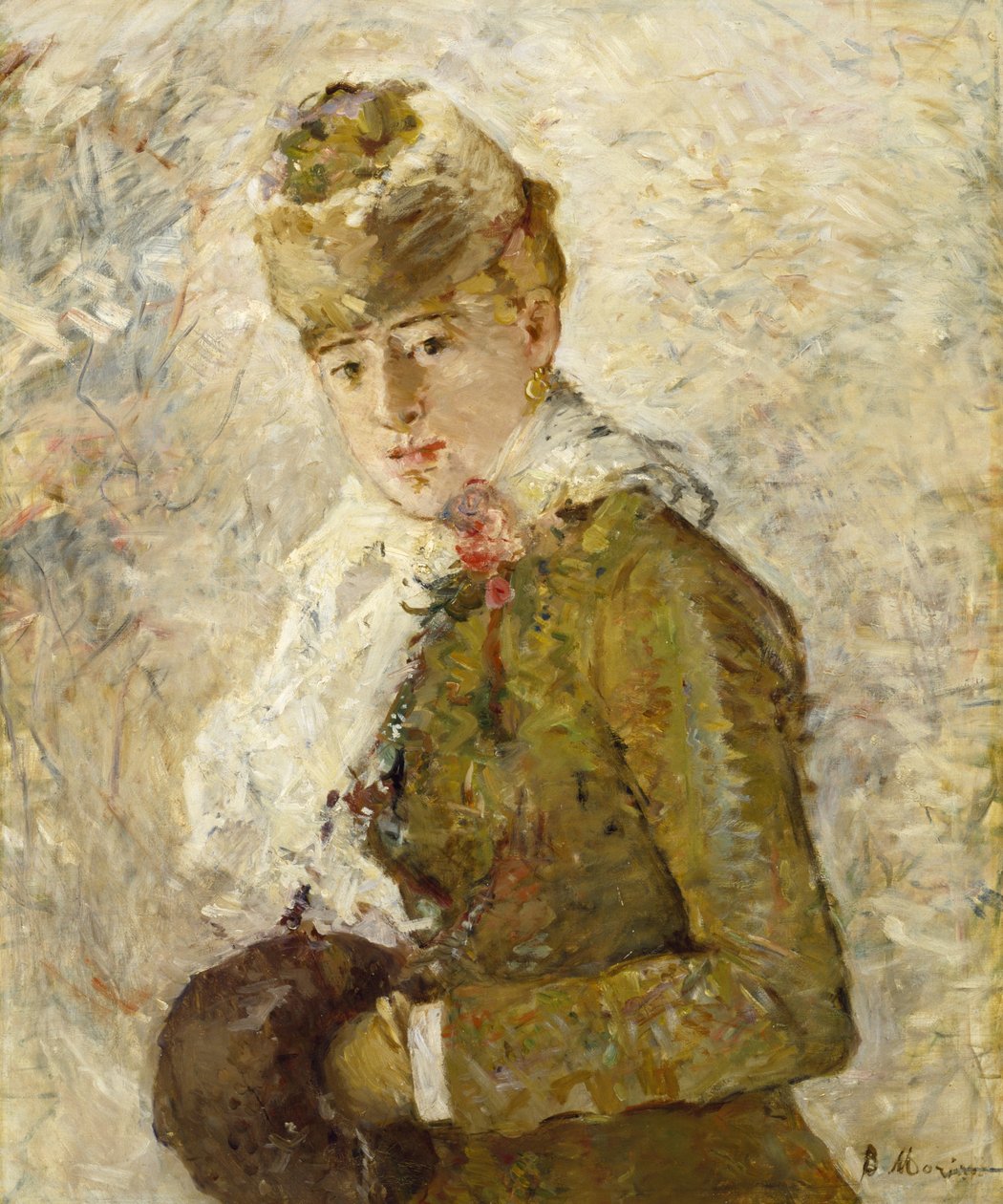 Kış (Elbiseli Kadın) by Berthe Morisot