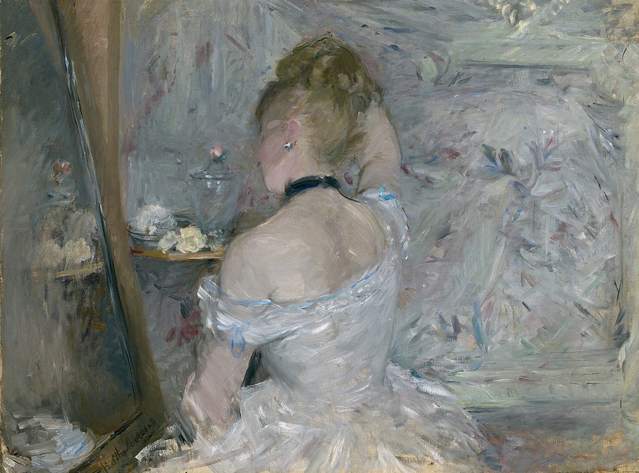 Tuvaletteki Kadın, 1875-1880 by Berthe Morisot