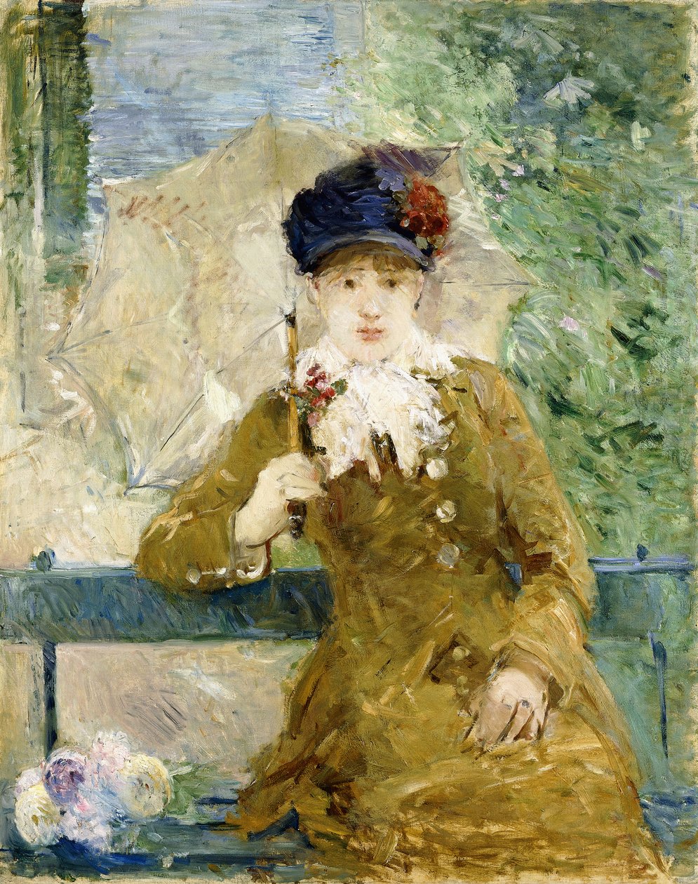 Şemsiyeli Kadın, 1881 by Berthe Morisot