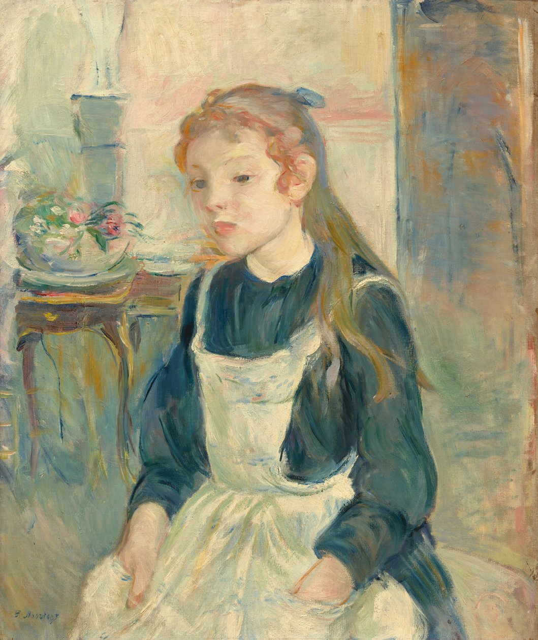 Önlüklü Genç Kız, 1891. by Berthe Morisot