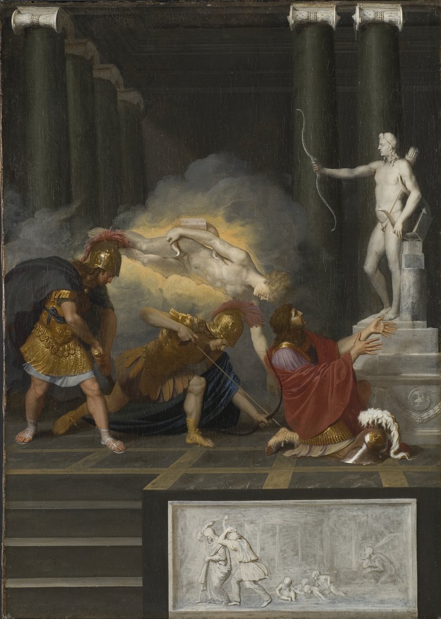 Aşil, Paris tarafından yaralandı, c.1650 by Bertholet Flemal
