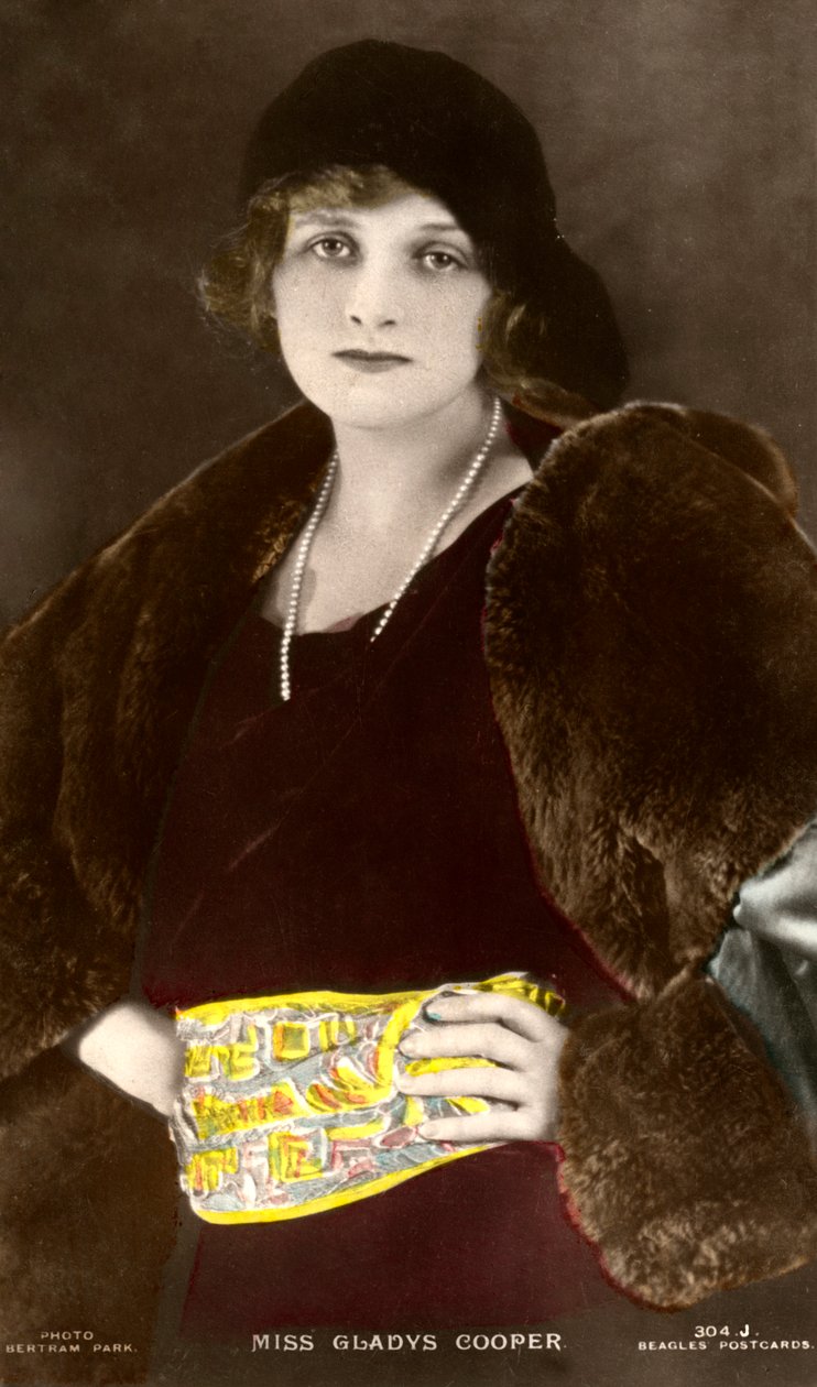 Gladys Cooper 1888-1971, İngiliz aktris, 20. yüzyılın başlarında. by Bertram Park