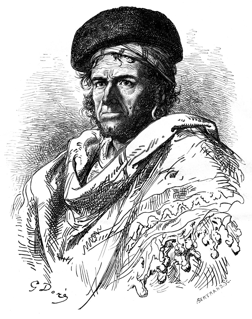 İspanyol çingene, 19. yüzyılın ortaları by Auguste Bertrand