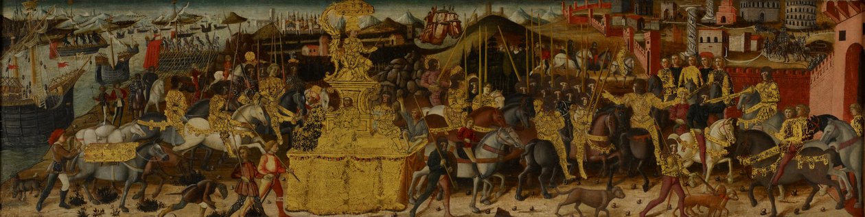 The Triumph of Scipio Africanus, c.1460 (tempera on fabric mounted on panel) (see also 488154) by Biagio di Antonio