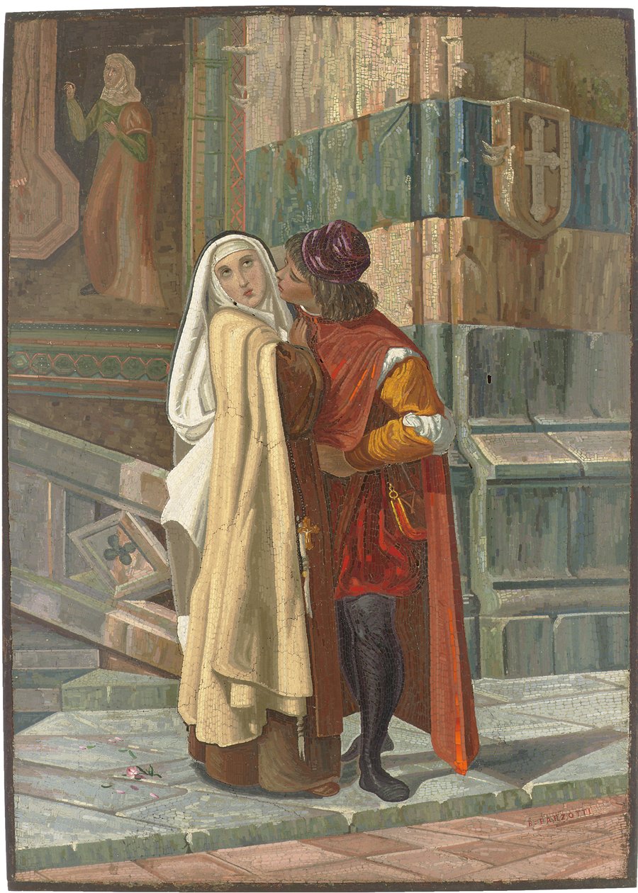 Abelard ve Heloise, 19. yüzyılın 2. yarısı by Biagio Barzotti