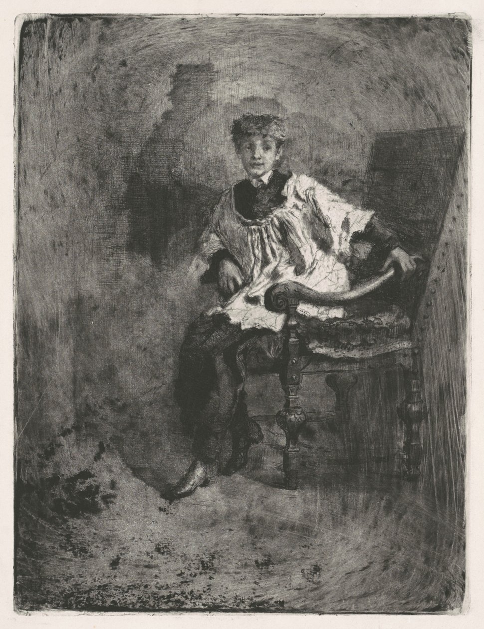 Oturan Yardımcı, c. 1872. by Bianchi Mose
