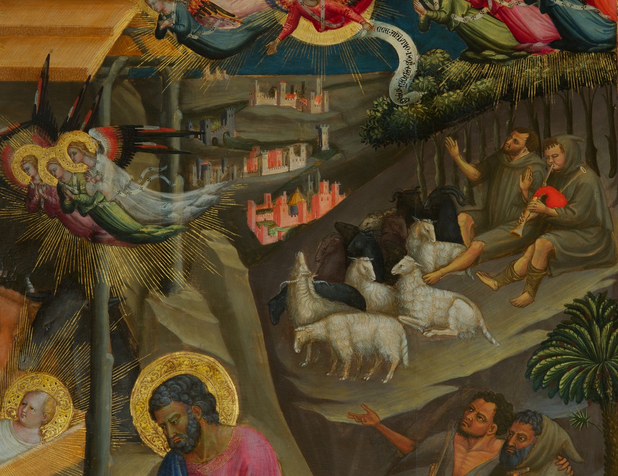 Detail from Nativity (tempera on wood) by Bicci di Lorenzo