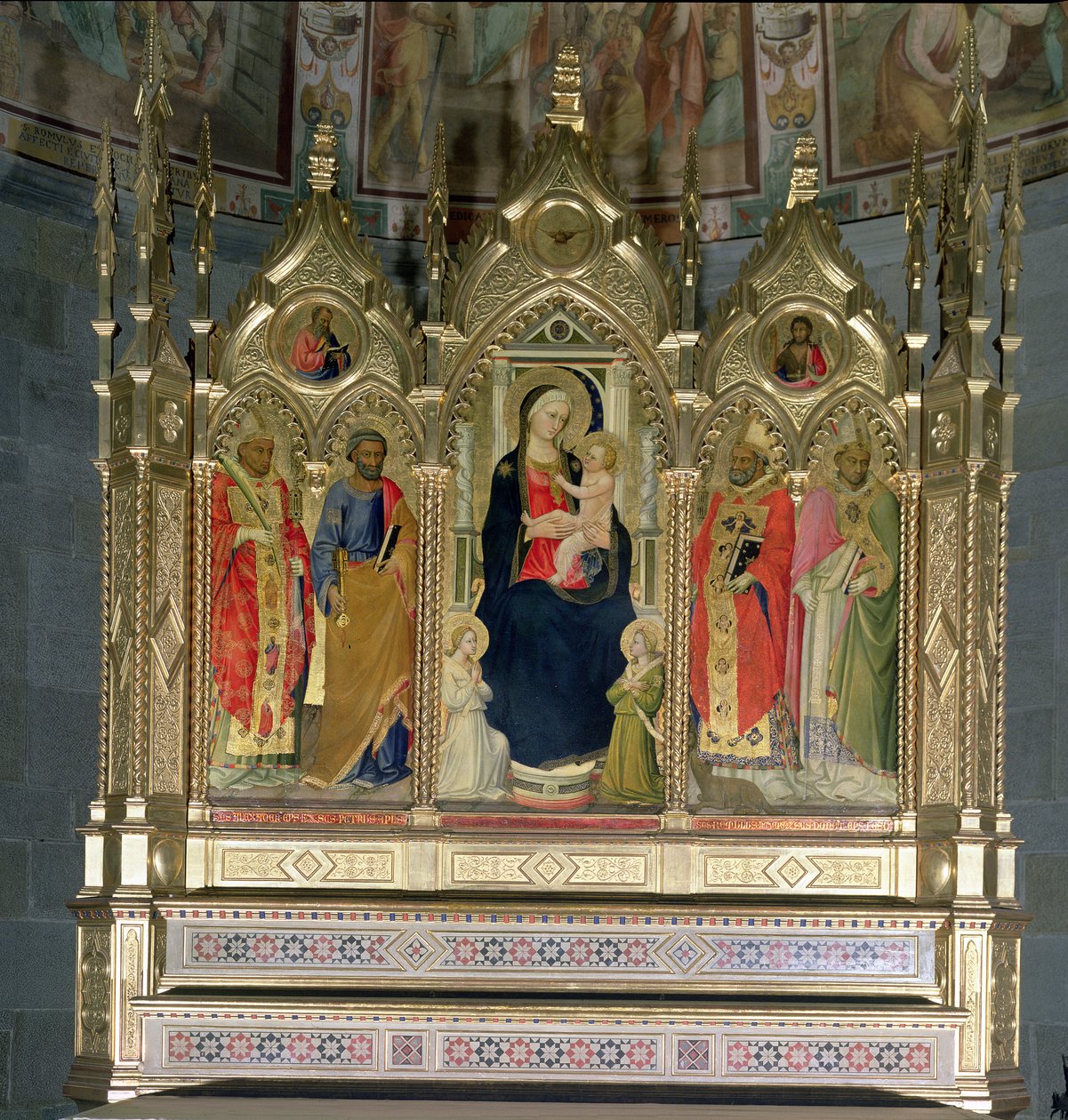 Azizler ile Madonna ve Çocuk (panelde öfke) (bkz. 139090) by Bicci di Lorenzo