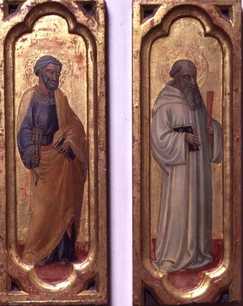 Aziz Peter ve Aziz Benedict (panelde tempera) by Bicci di Lorenzo