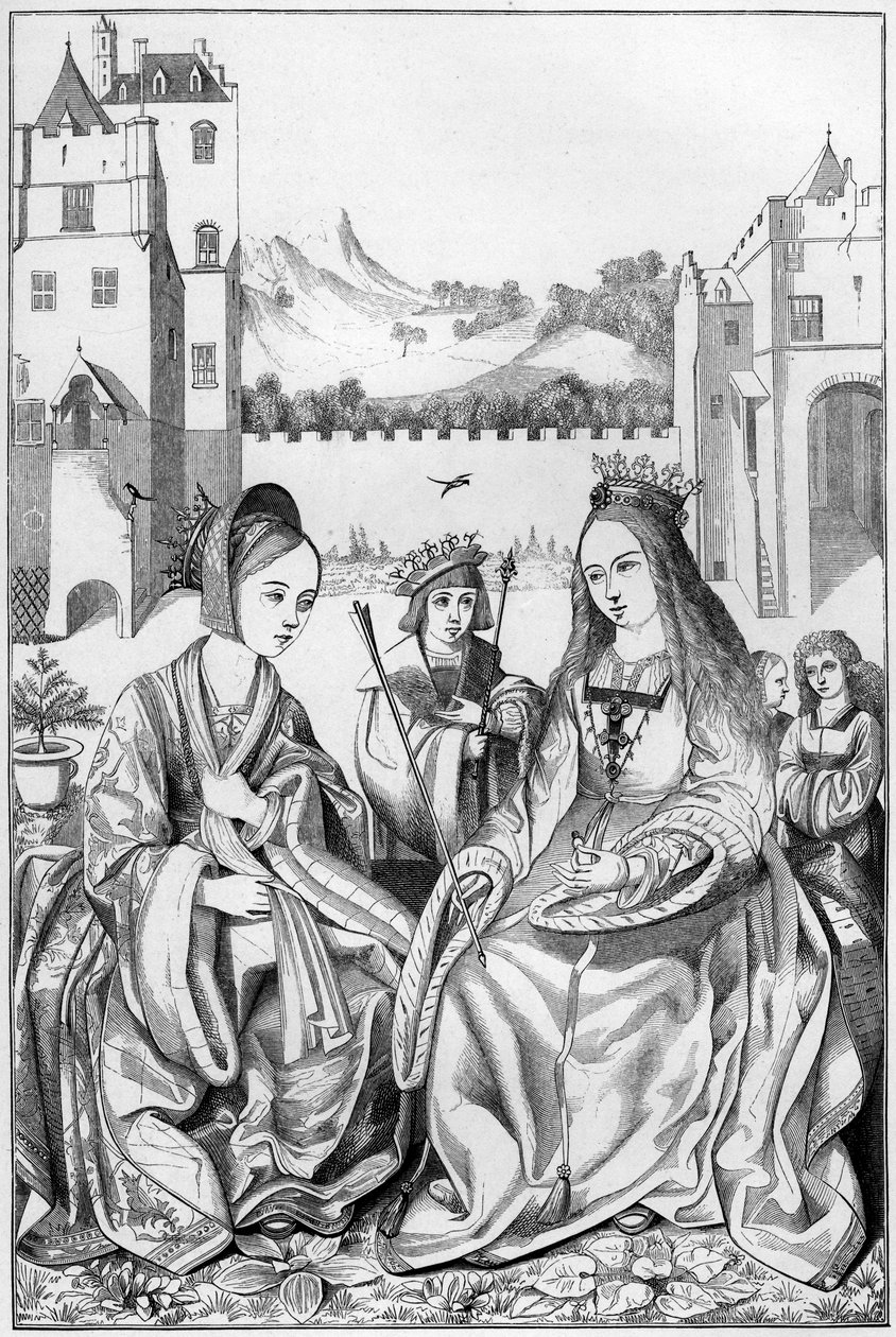 İskenderiyeli Aziz Catherine, 15. yüzyıl 1849. by Bisson and Cottard