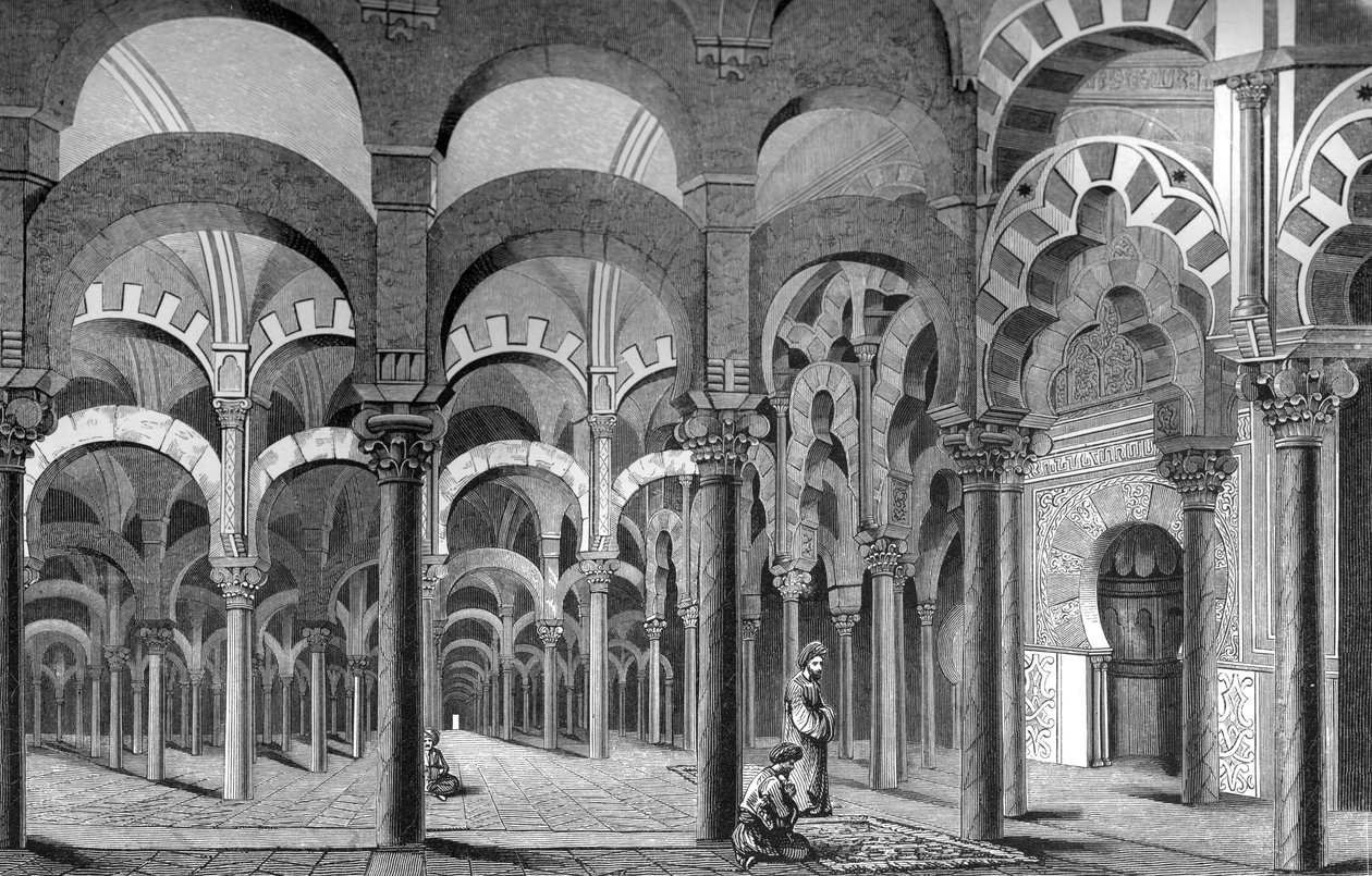 Mezquita, Cordoba, İspanya, 1849. by Bisson and Cottard