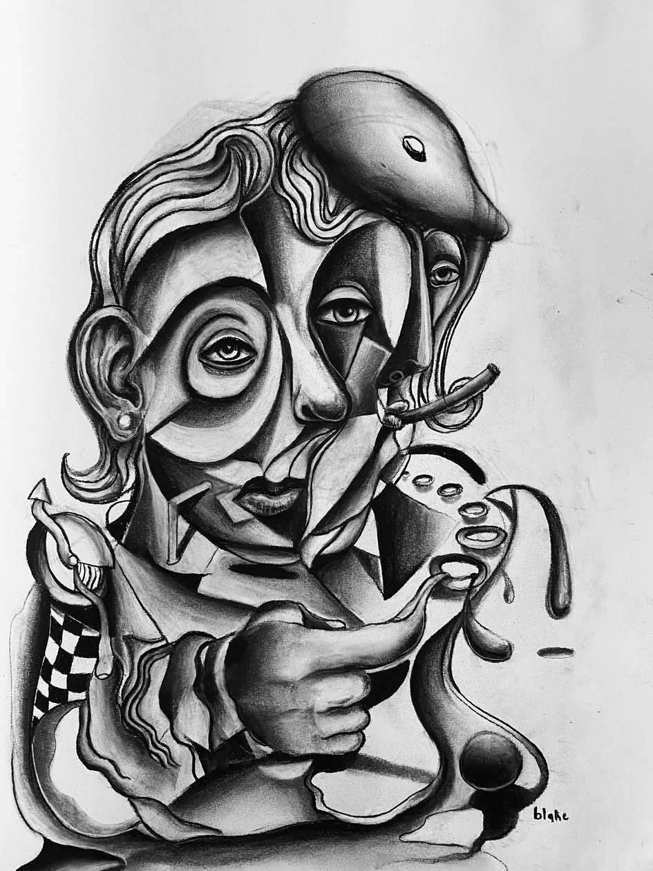 Dreaming Of Youth, yaklaşık 2021 (Kağıt üzerine karakalem) by Blake Munch