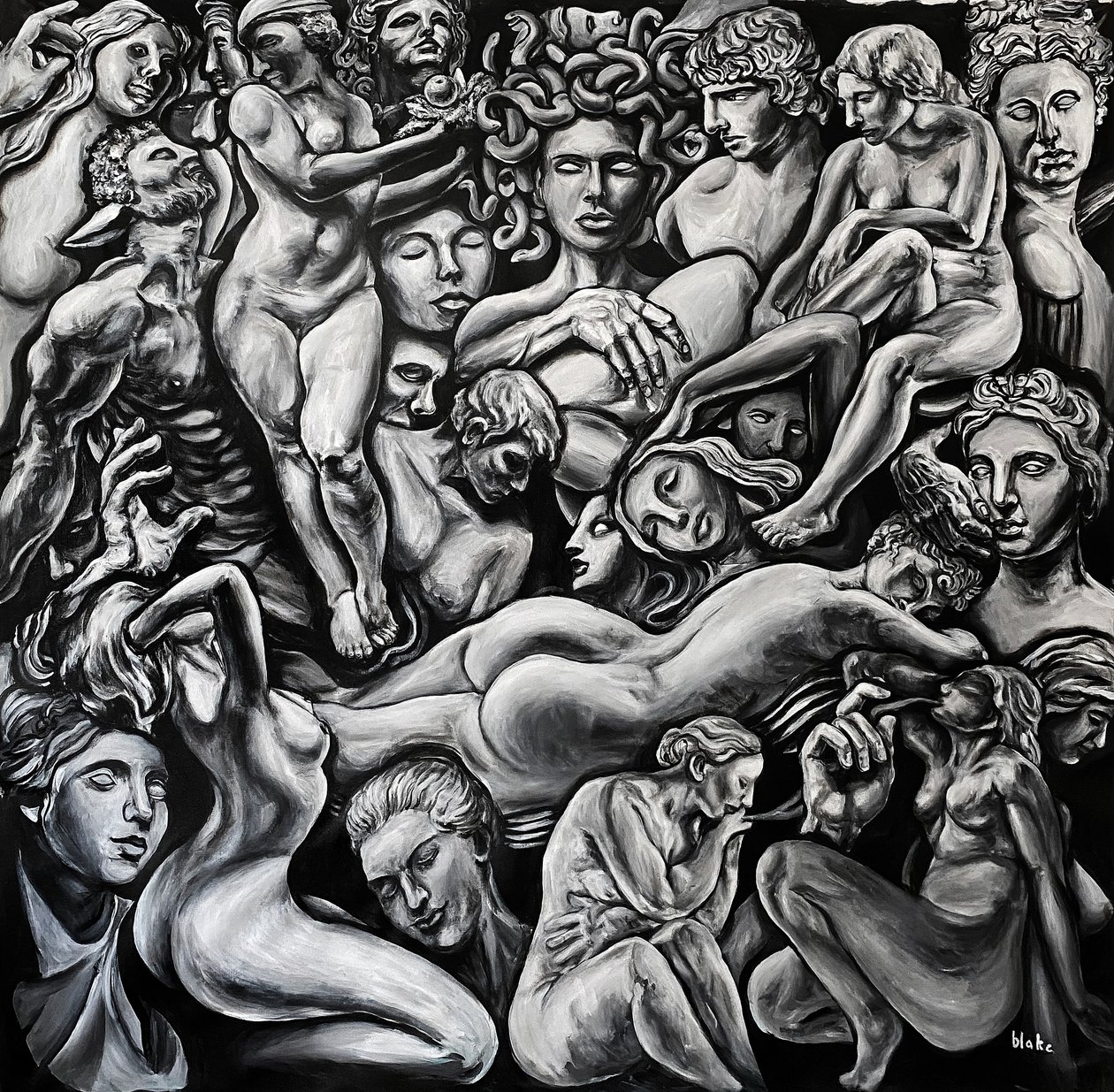 Dionysus Chronicles Number 6, c.2021 (tuval üzerine akrilik) by Blake Munch