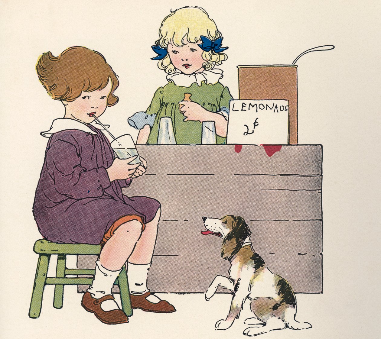 Genç Kızlar Limonata Standında by Blanche Fisher Wright