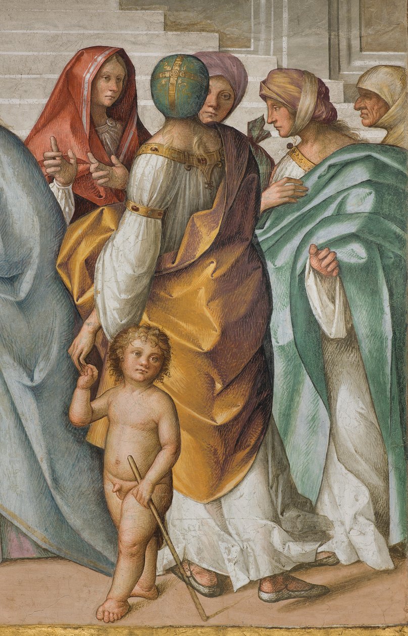 Orta Nef, İkinci Kuzey Açıklığı, Bakirenin Evliliği, Boccaccio Boccaccino 1514-15, Detay by Boccaccio Boccaccino