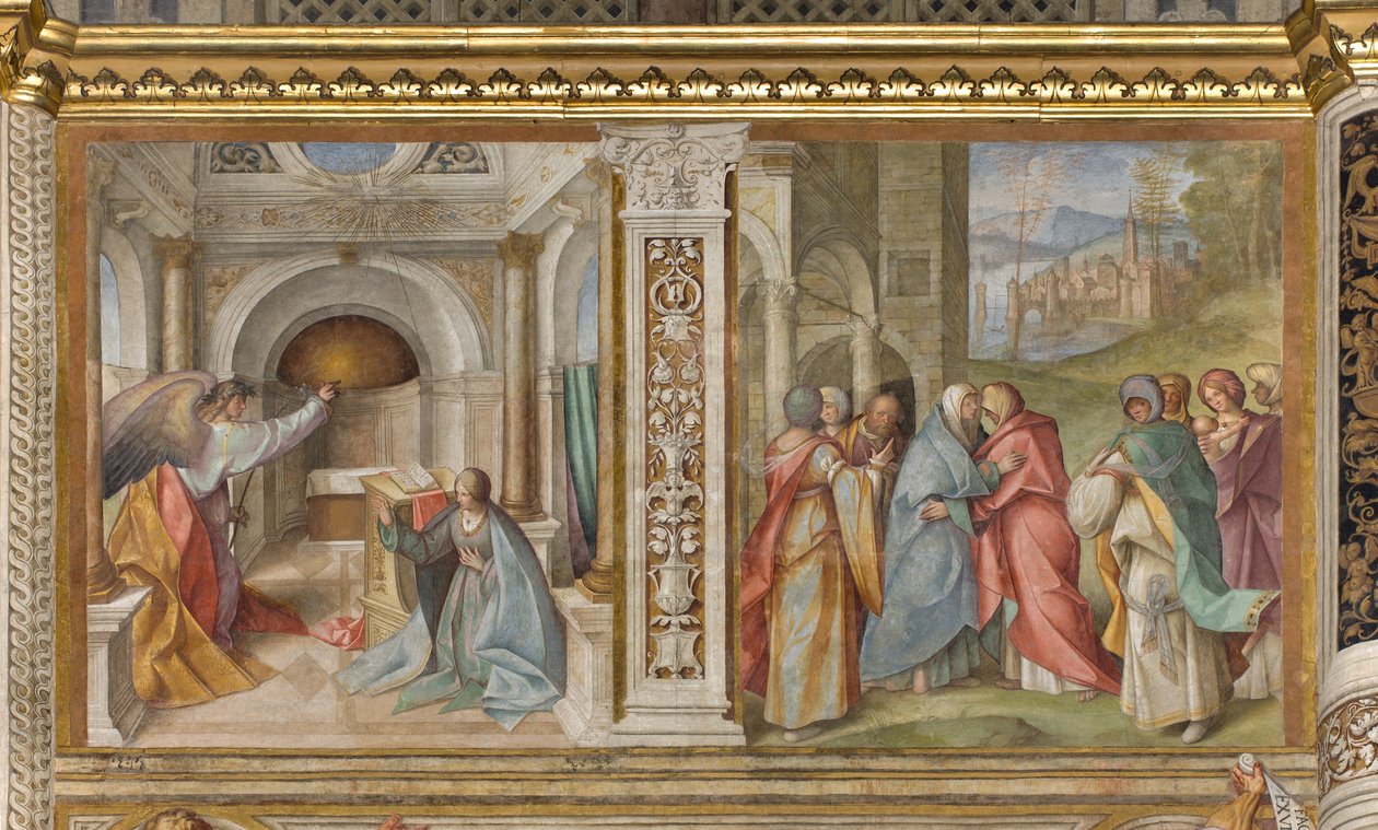 Orta Nef, Üçüncü Kuzey Açıklığı, Müjde, Ziyaret, Boccaccio Boccaccino 1516-17 by Boccaccio Boccaccino