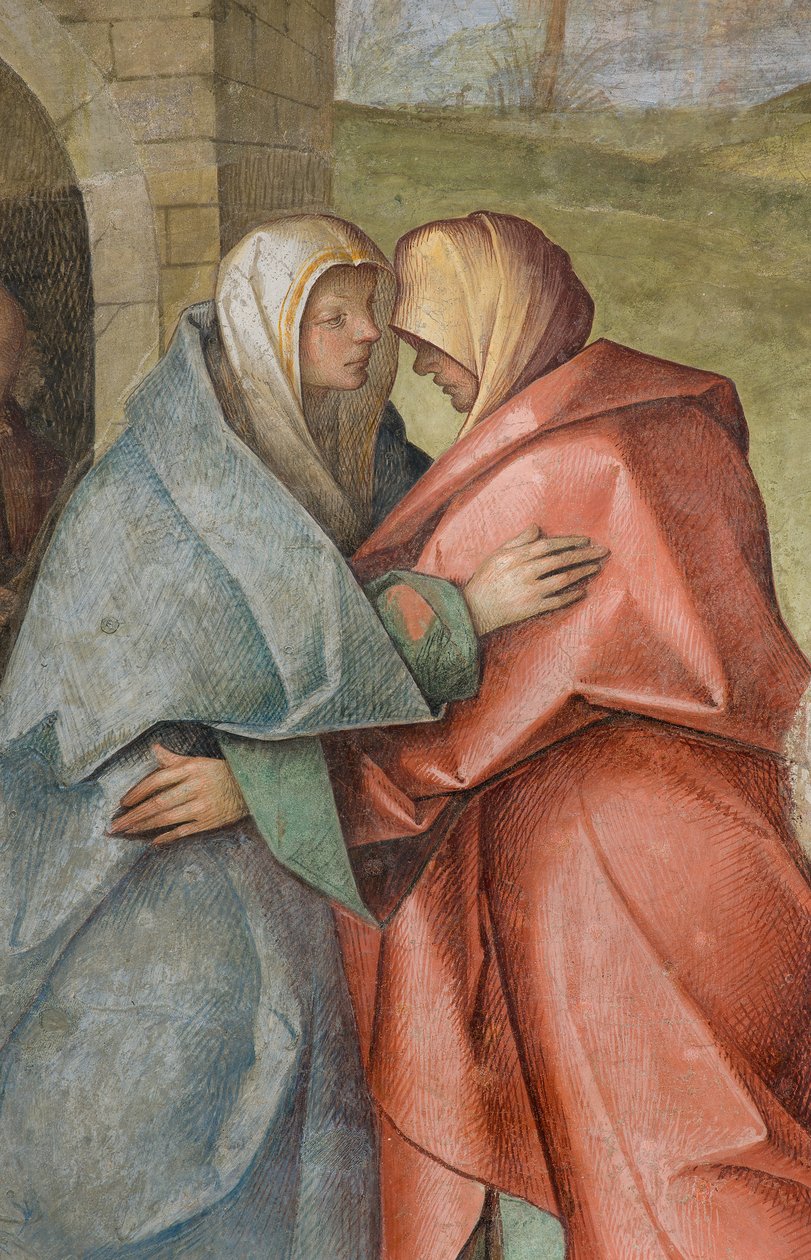 Orta Nef, Üçüncü Kuzey Açıklığı, Ziyaret, Boccaccio Boccaccino 1516-17, Detay by Boccaccio Boccaccino