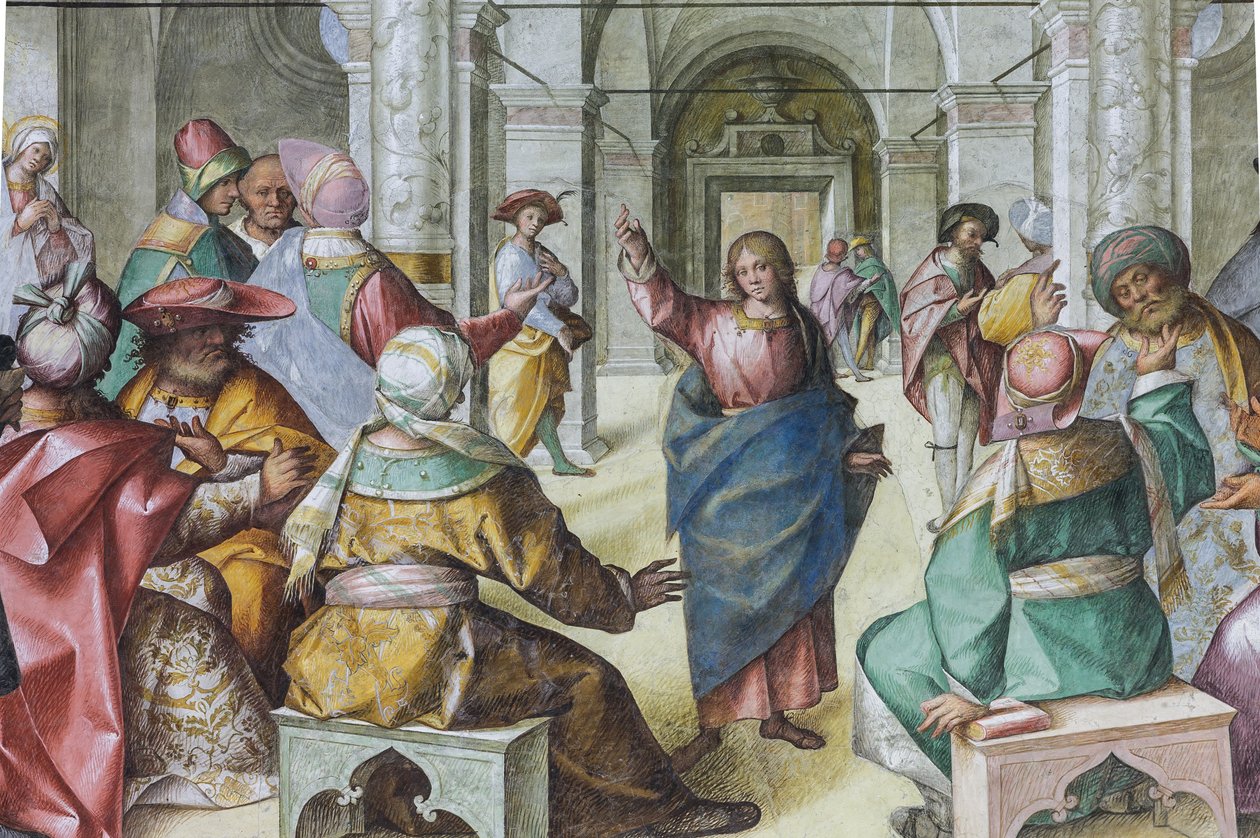 İsa, Yazıcılar Arasında by Boccaccio Boccaccino