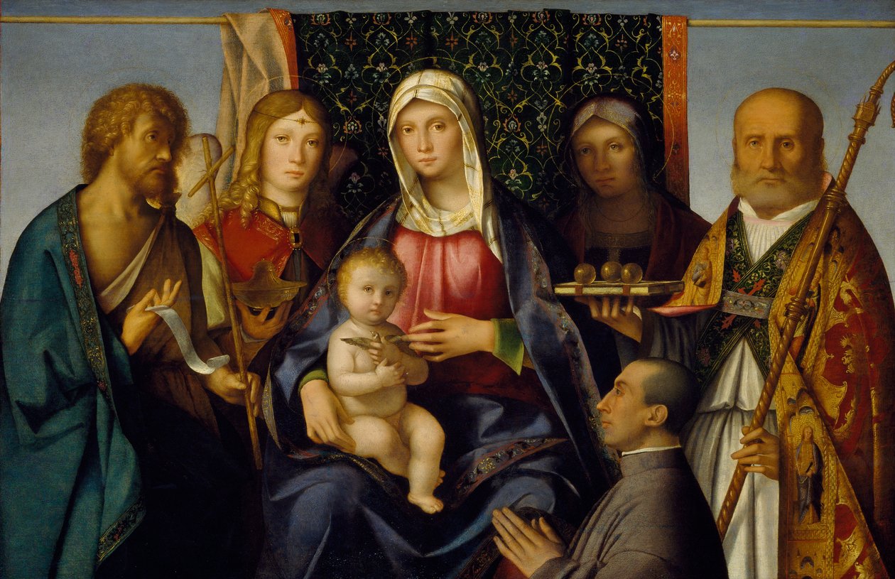 Azizler ve Donör ile Bakire ve Çocuk, 1505-1515 by Boccaccio Boccaccino