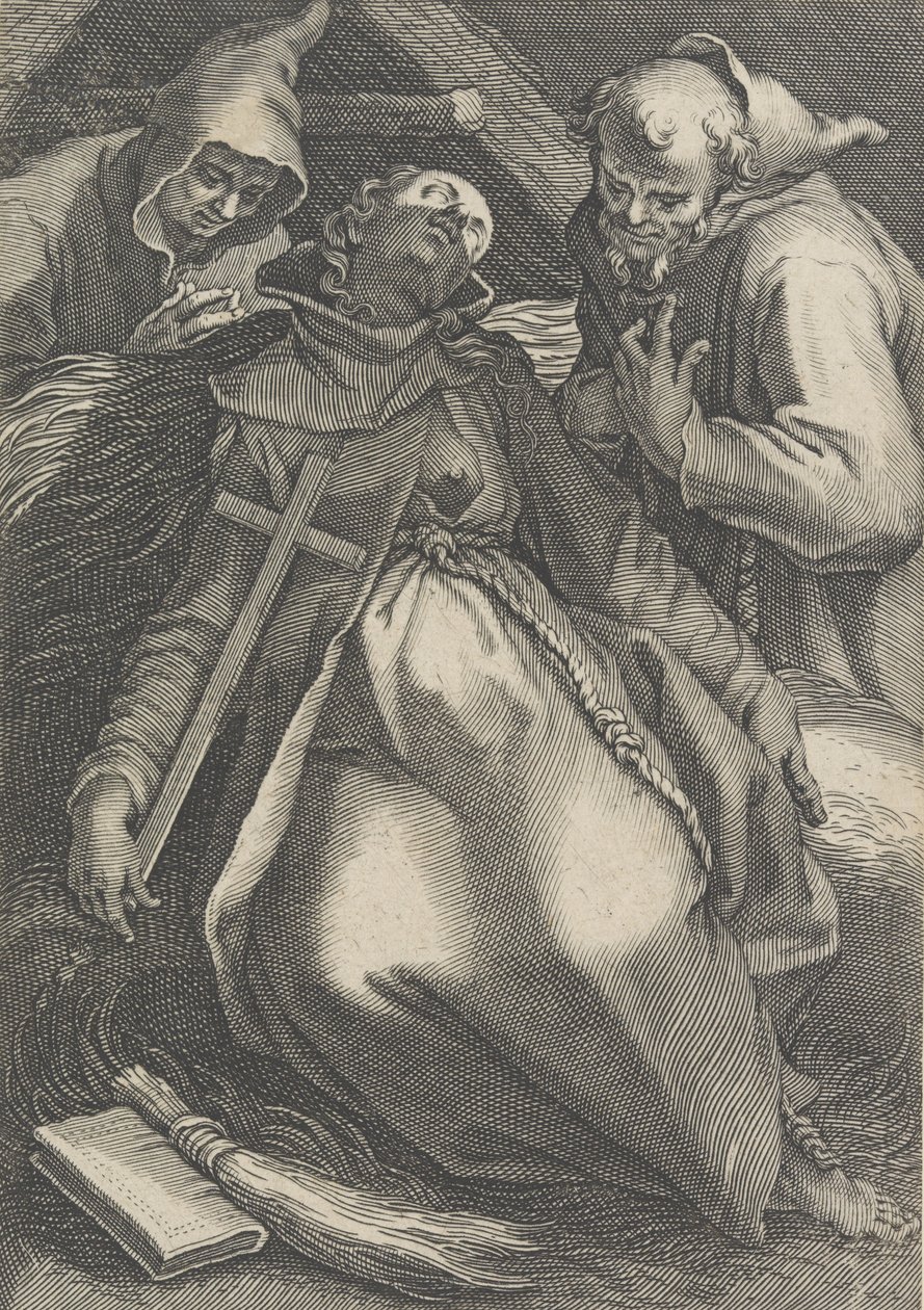 Sancta Euphrolyna, Kadın Hermits serisinden, 1600-1633 by Boetius Adams Bolswert