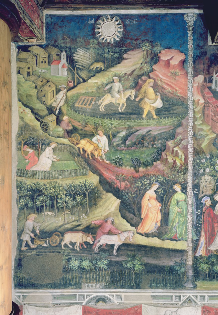 Nisan Ayı, c.1400 9ayrıca bkz. 498154) by Bohemian School