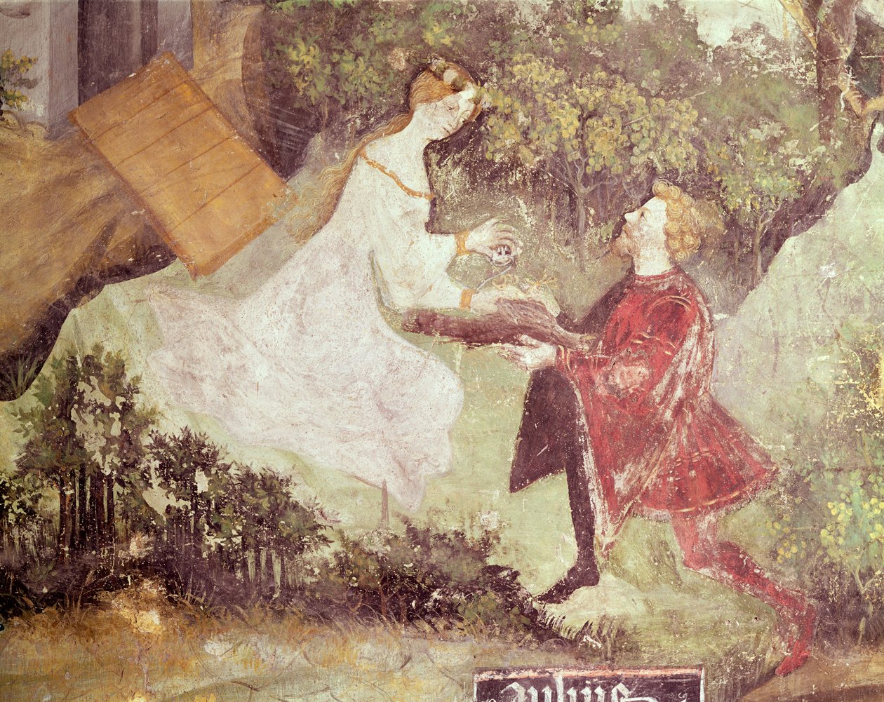 Temmuz Ayı, bir çiftin detayı, yaklaşık 1400 by Bohemian School