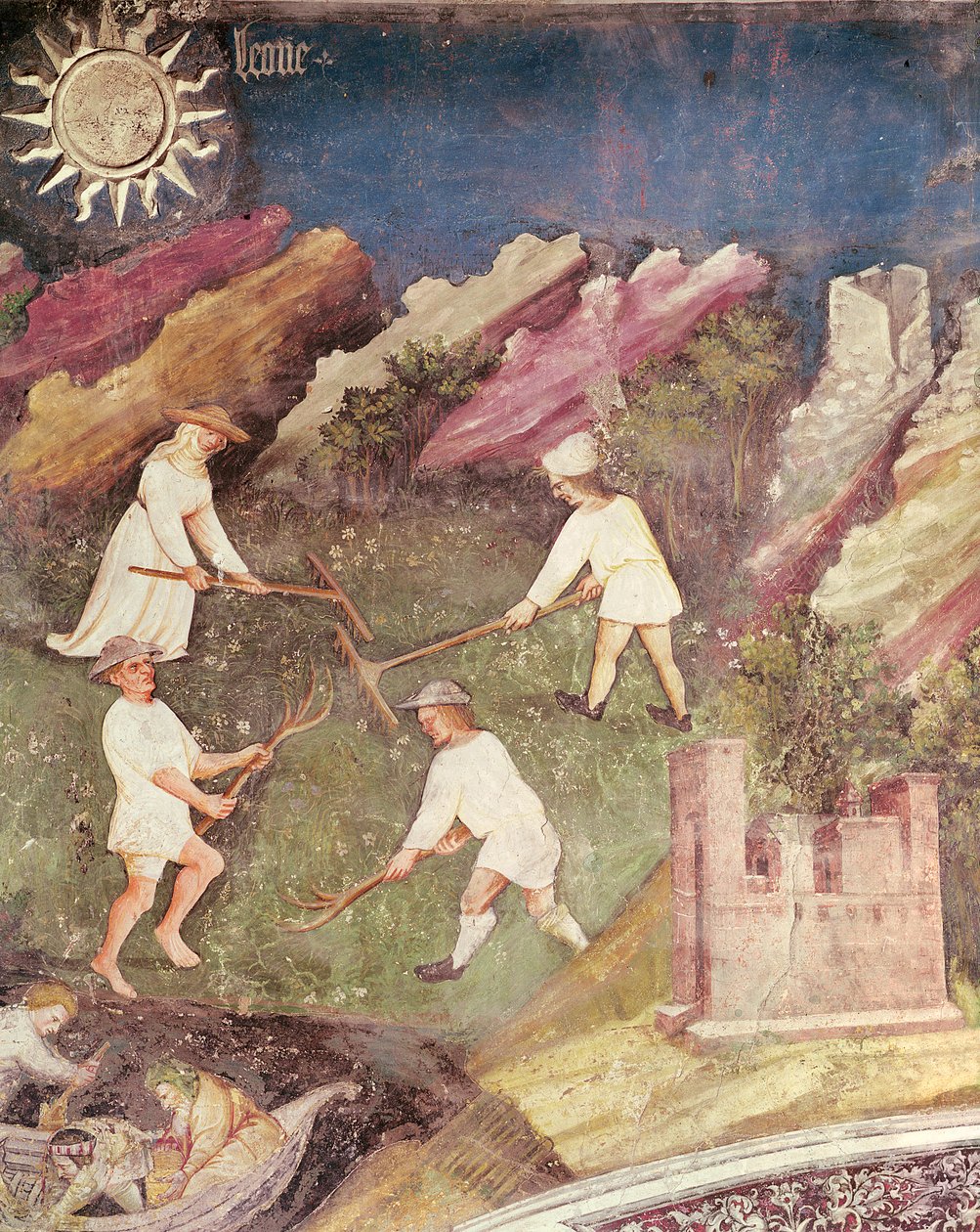 The Month of July, detail of the harvest, c.1400  by Bohemian School