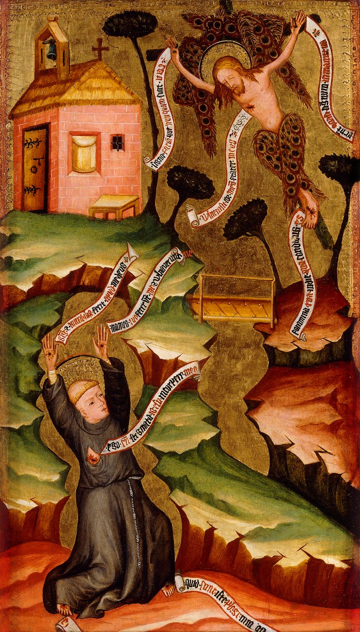 Aziz Francis Stigmata'yı Alırken, c.1400 by Bohemian School