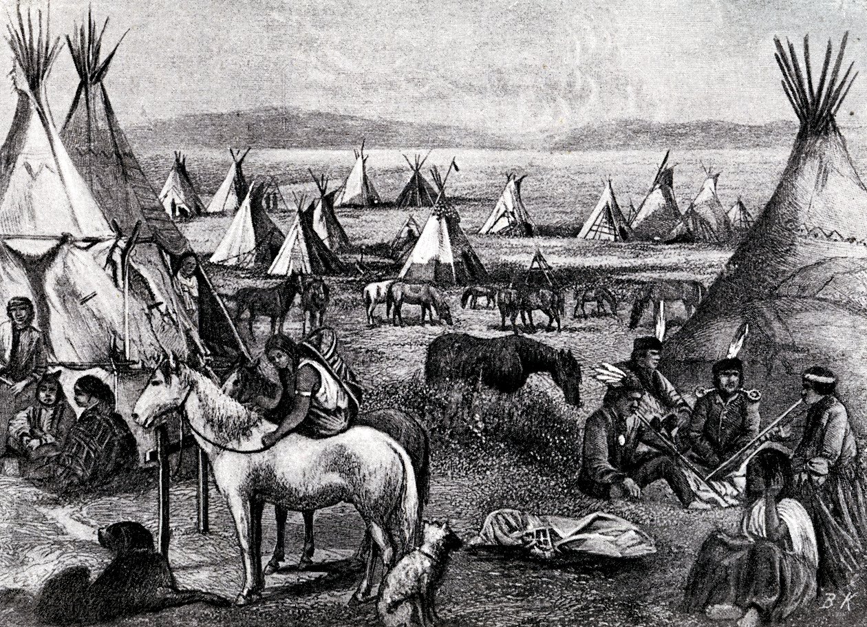 Navajo Kızılderili kampı by Bohuslav Kroupa