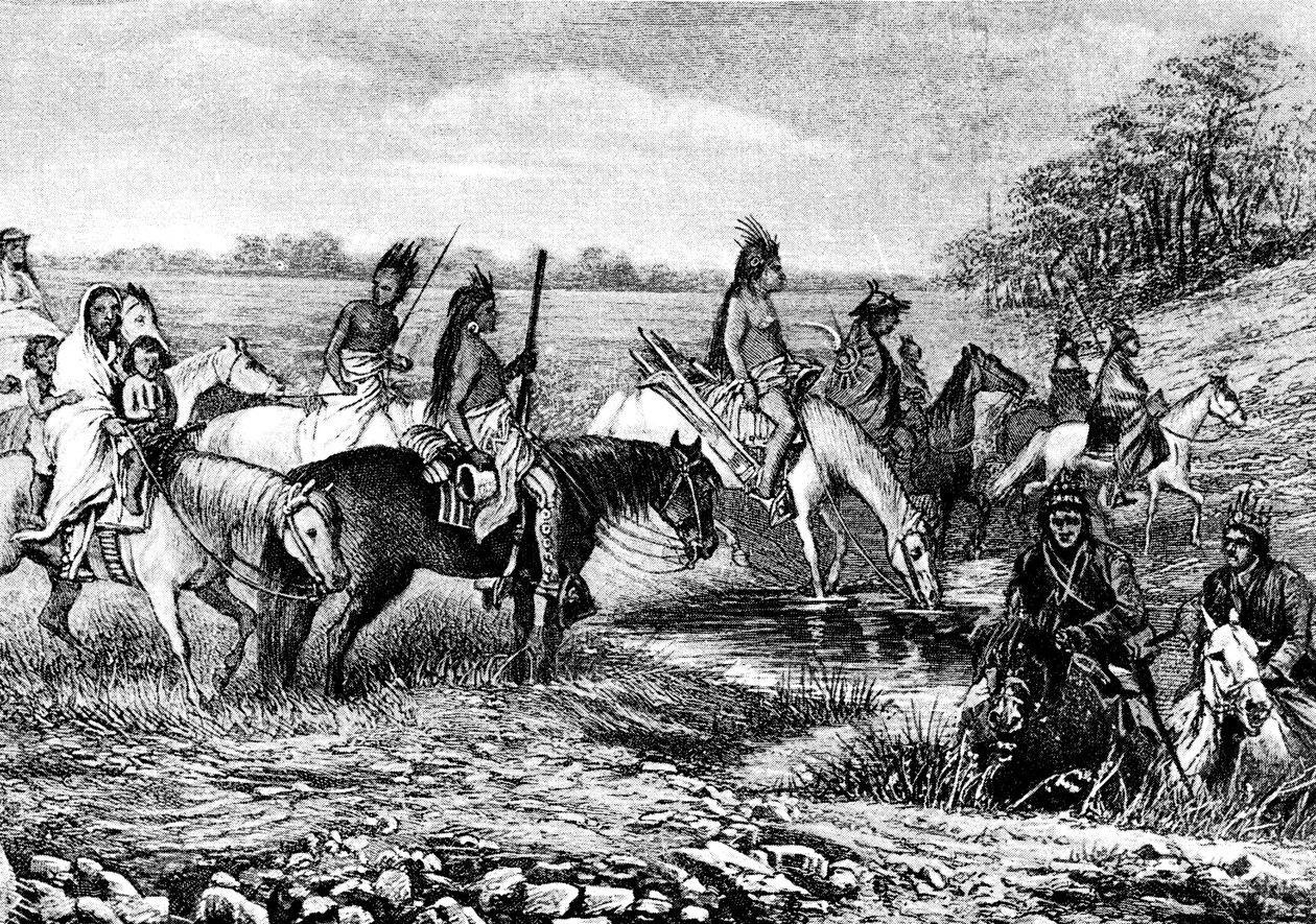 Navajo Kızılderilileri yolda by Bohuslav Kroupa