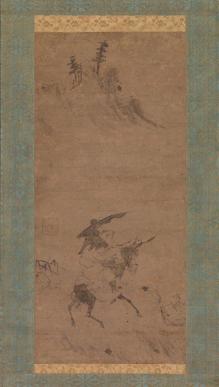 Su Shi Eşeğe Binmek, 15. yüzyılın başlarında. by Bokudo Sojun