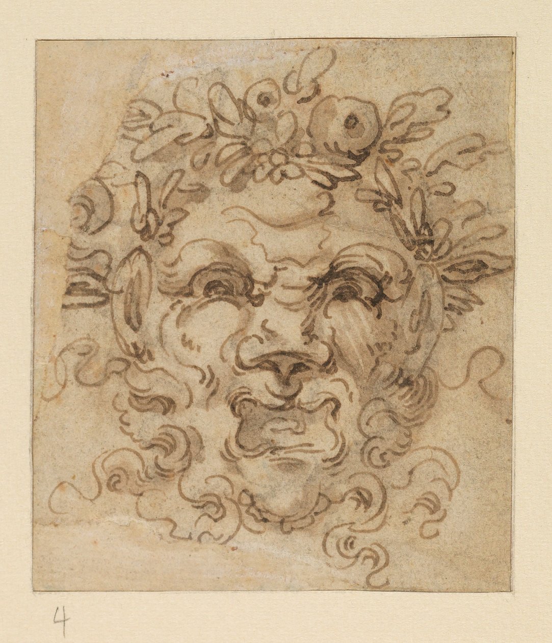 Grotesk maske, 17. yüzyıl by Bolognese School