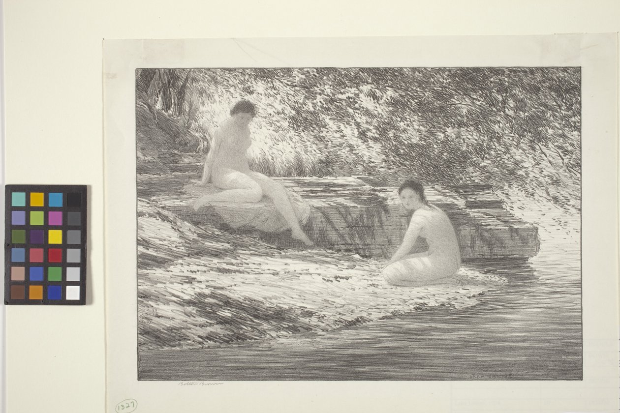 Lake Ladies (kağıt üzerine mürekkep) by Bolton Coit Brown