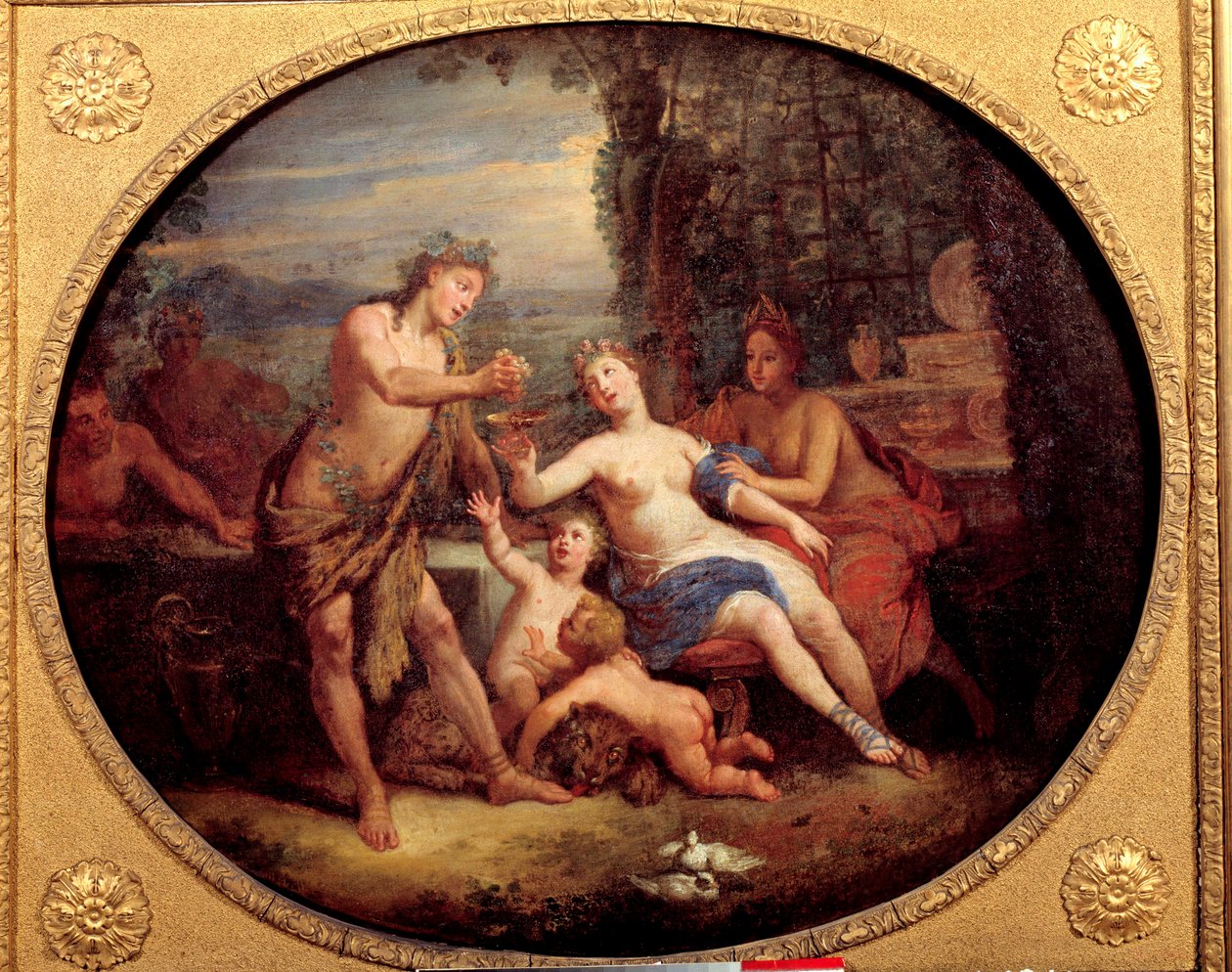 Tanrıların temsili Bacchus, Venüs ve Ceres Tablosu Bon de Boullongne (1649-1717) 18. yüzyıl Troyes, Güzel Sanatlar Müzesi by Bon Boullogne
