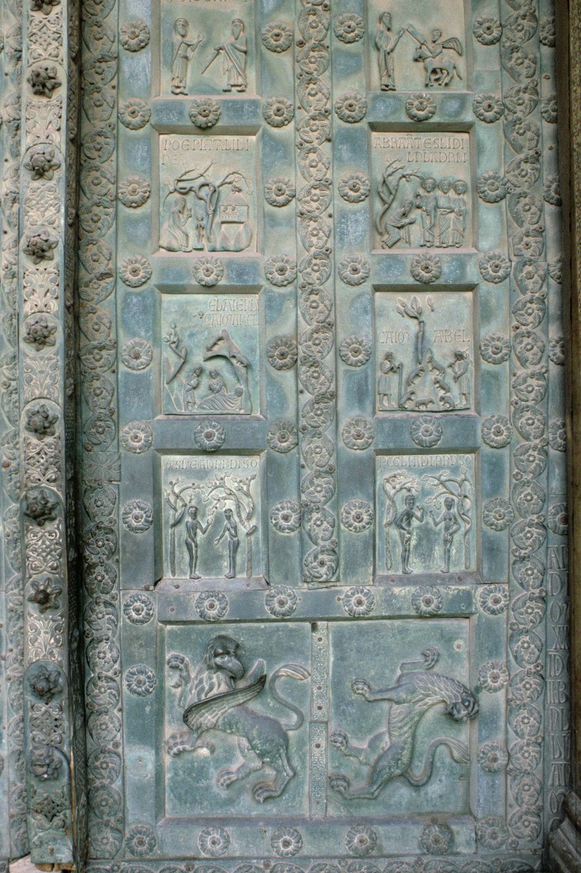 Katedralin kapıları, 1186 (bronz) by Bonannus of Pisa