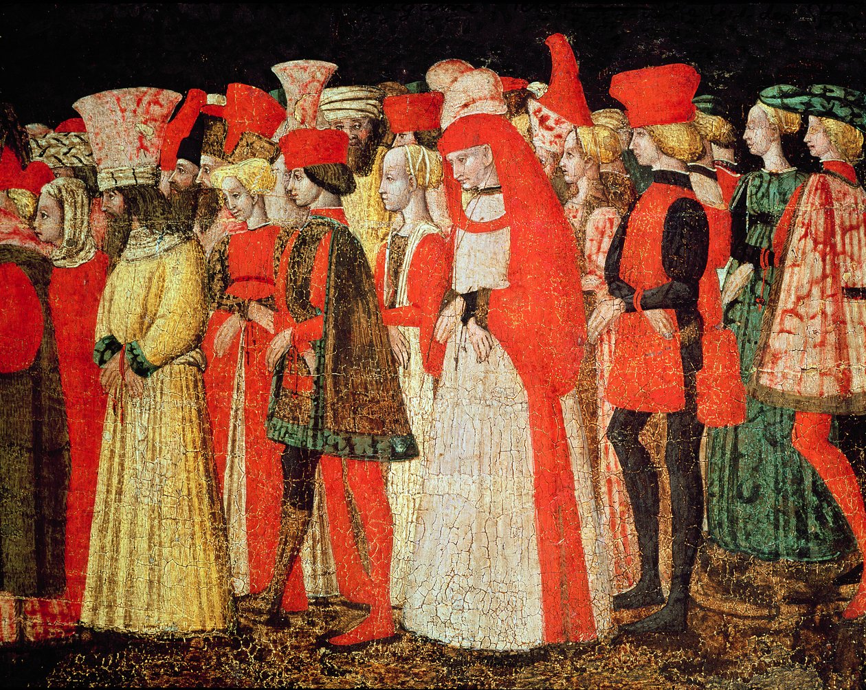 Sforza Ailesi Mahkemesi Halkı (detay) by Bonifacio Bembo