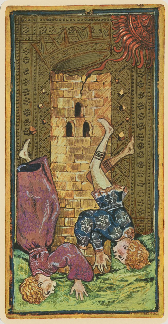 Kule, 'Visconti' destesinden bir tarot kartının fasimile, 1441-47 by Bonifacio Bembo