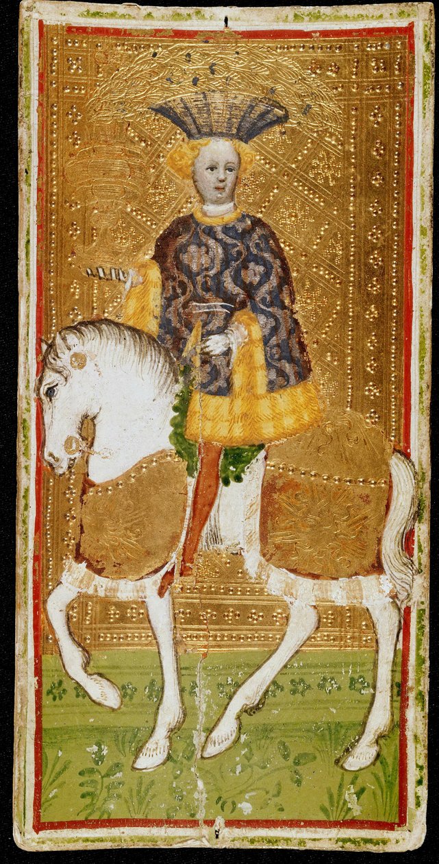 Kupa Şövalyesi. Tarot kartı, 1441-1444. by Bonifacio Bembo