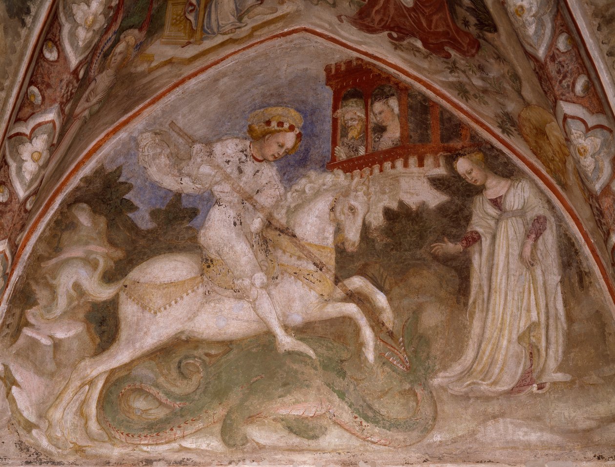 Aziz George ve Dragon, yaklaşık 1460 (fresk) by Bonifacio Bembo