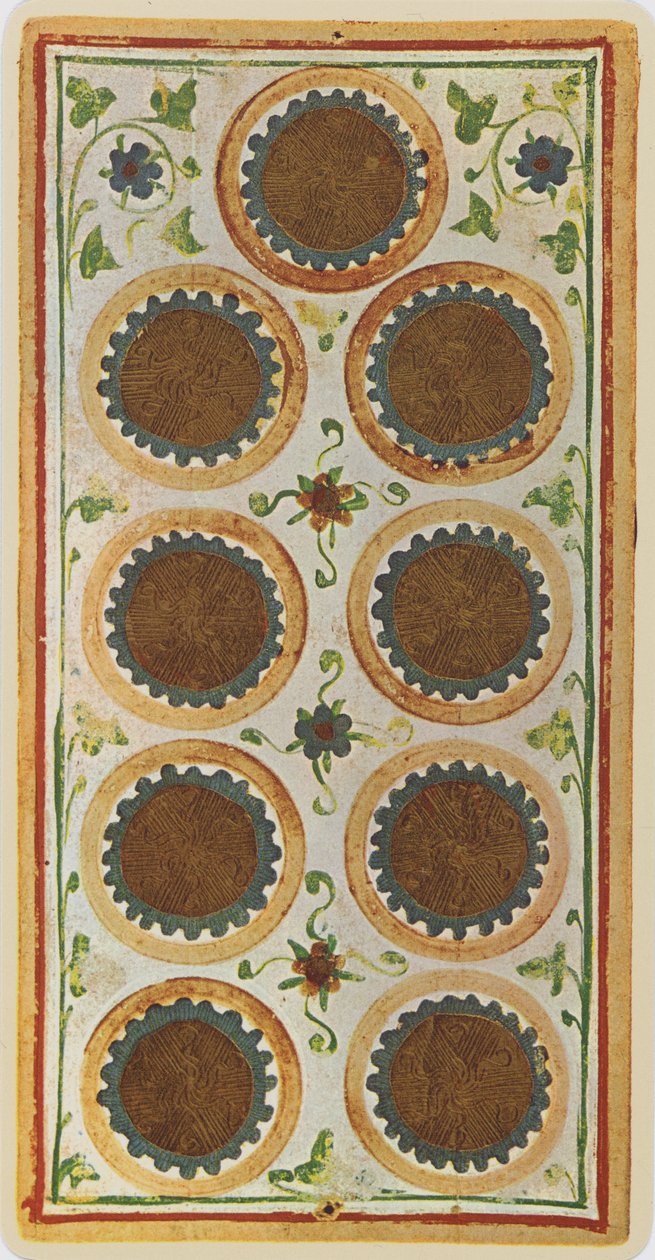 Dokuz Para, 'Visconti' destesinden bir tarot kartının tıpkıbasımı, 1441-47 by Bonifacio Bembo