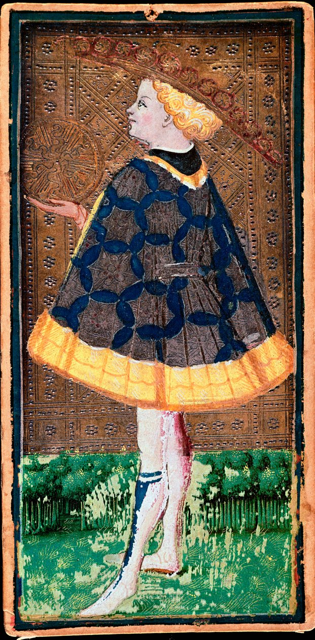 Vale de denye kartı. Bonifacio Bembo (1420-1482) tarafından Filippo Maria Visconti için yapılan Tarot oyununun haritası, yaklaşık 1440. Bergamo. Carrara Akademi Galerisi by Bonifacio Bembo