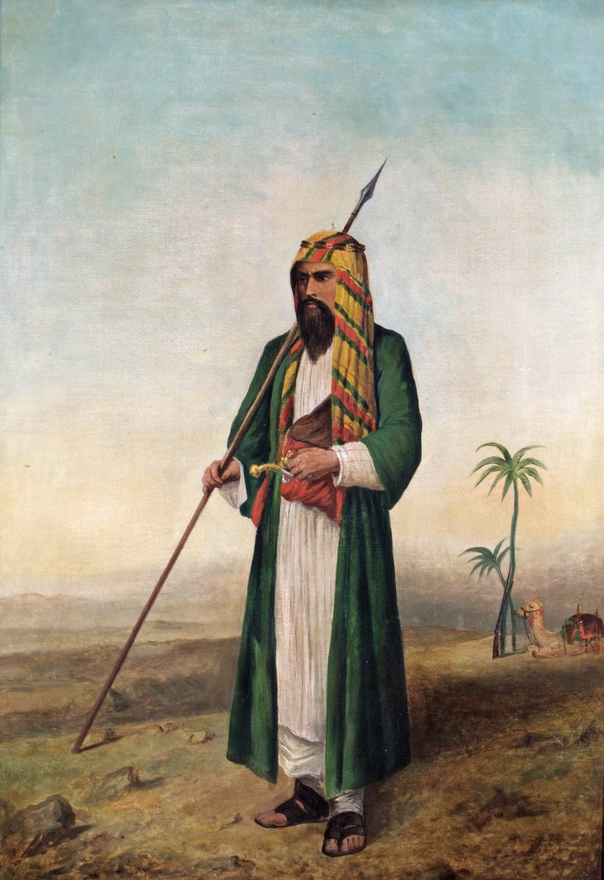 Arap elbiseli Sir Richard Burton, 1853 dolayları by Borgo Caratti