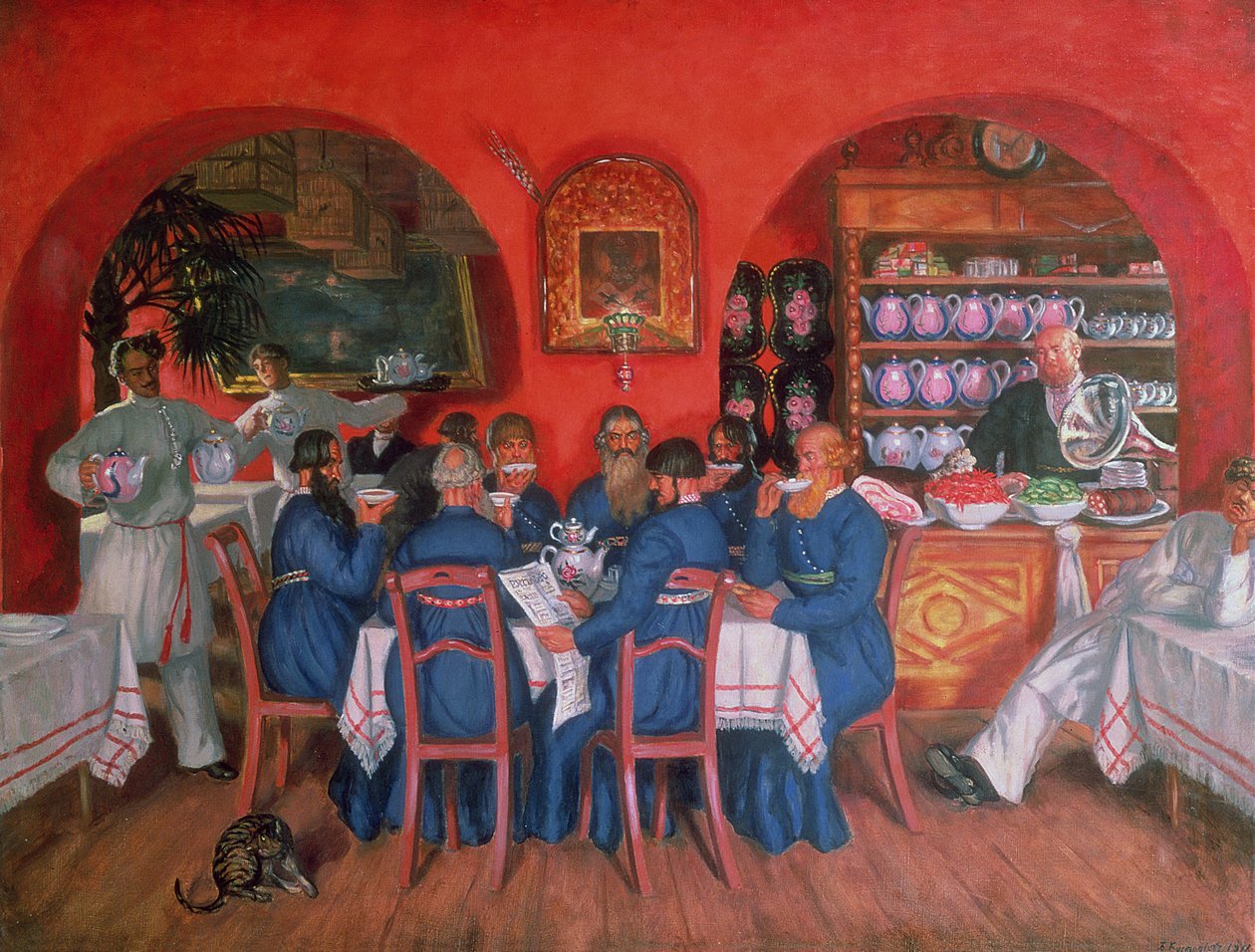 Moskova Kafe, 1916 by Boris Mikhailovich Kustodiev