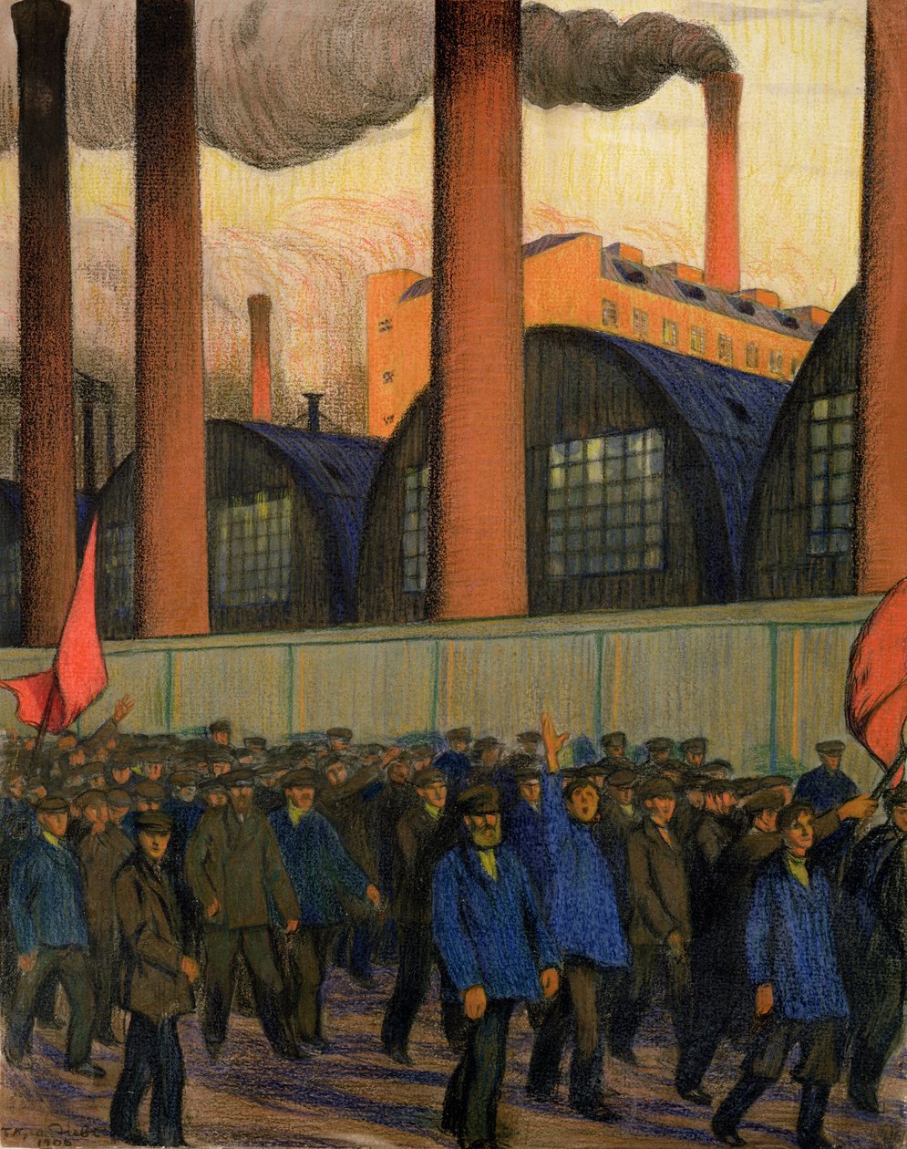 Vuruş by Boris Mikhailovich Kustodiev