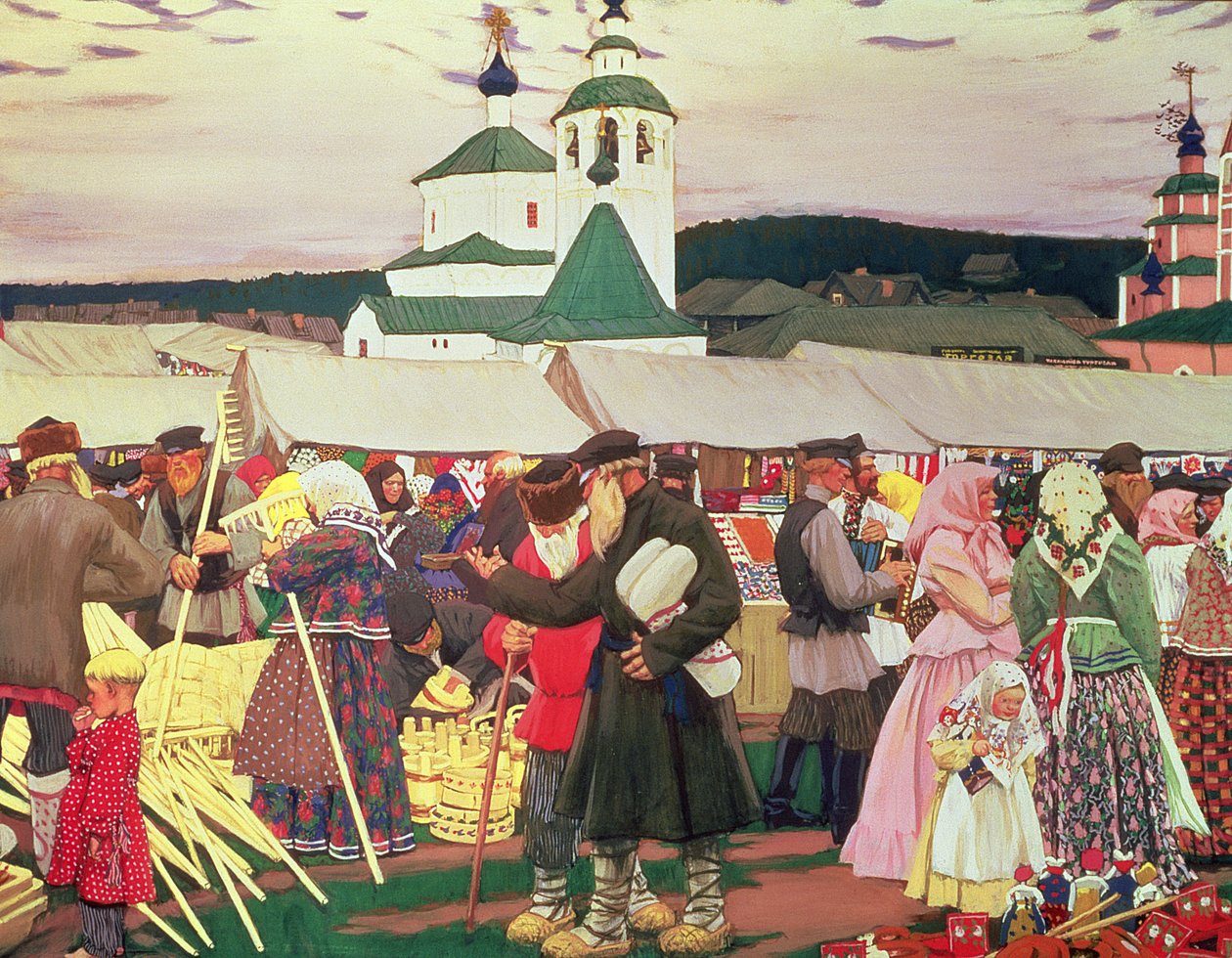 Fuar, 1906 by Boris Mikhailovich Kustodiev