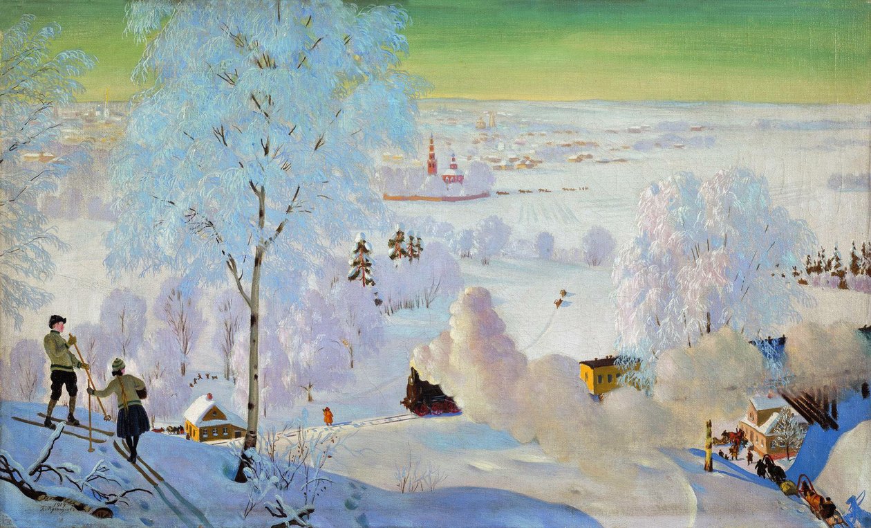 Kayakçılar, 1919 by Boris Mikhailovich Kustodiev