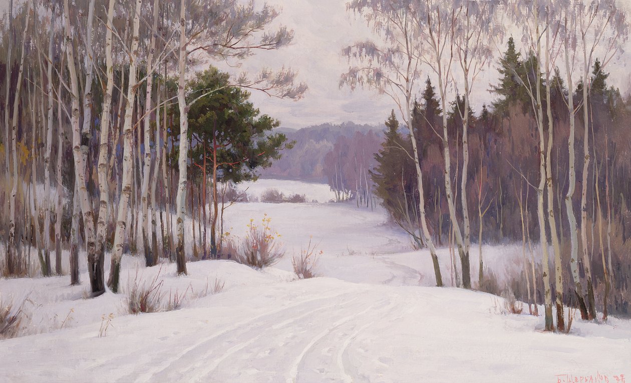 Kışın Woodland Trail by Boris Walentinowitsch Scherkow