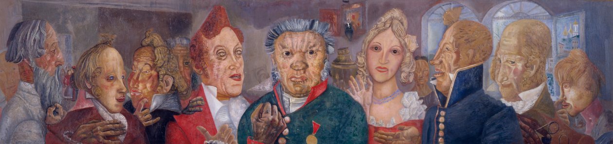 Komedi Kişileri Hükümet Müfettişi, N. Gogol, 1933-1934 by Boris Dmitrievich Grigoriev