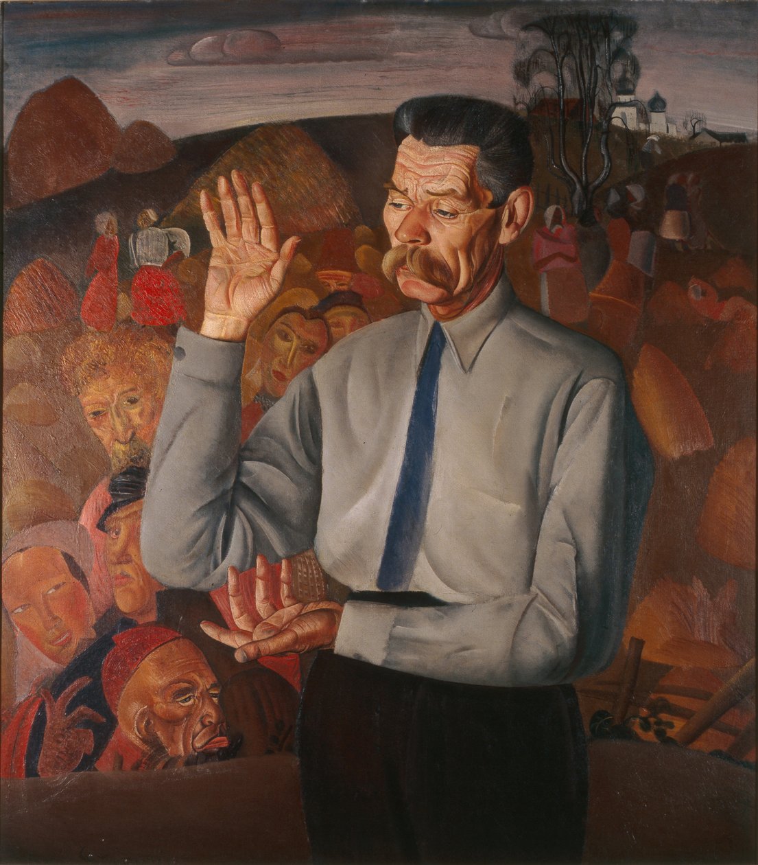 Yazarın portresi Maxim Gorky 1868-1939, 1926 by Boris Dmitrievich Grigoriev